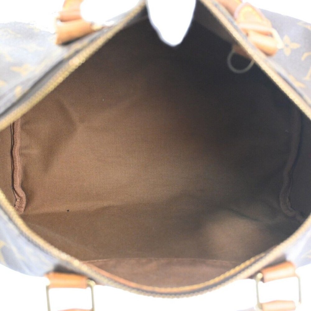 LOUIS VUITTON Speedy 30 Travel Hand Bag Monogram Leather Brown - Picture 12 of 16